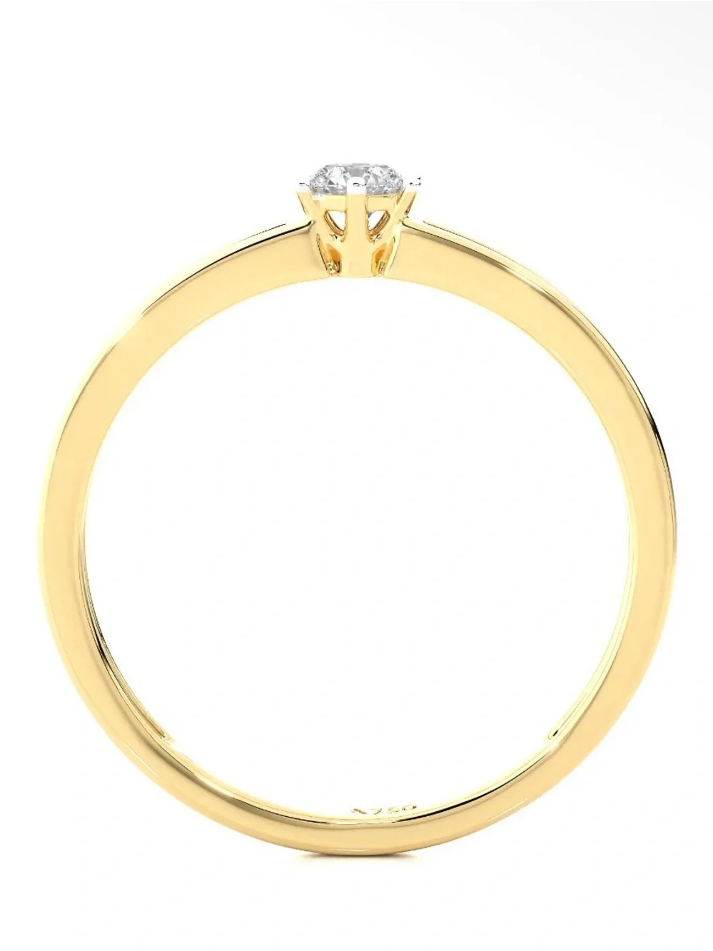 18K yellow gold Diamond Solitaire Ring